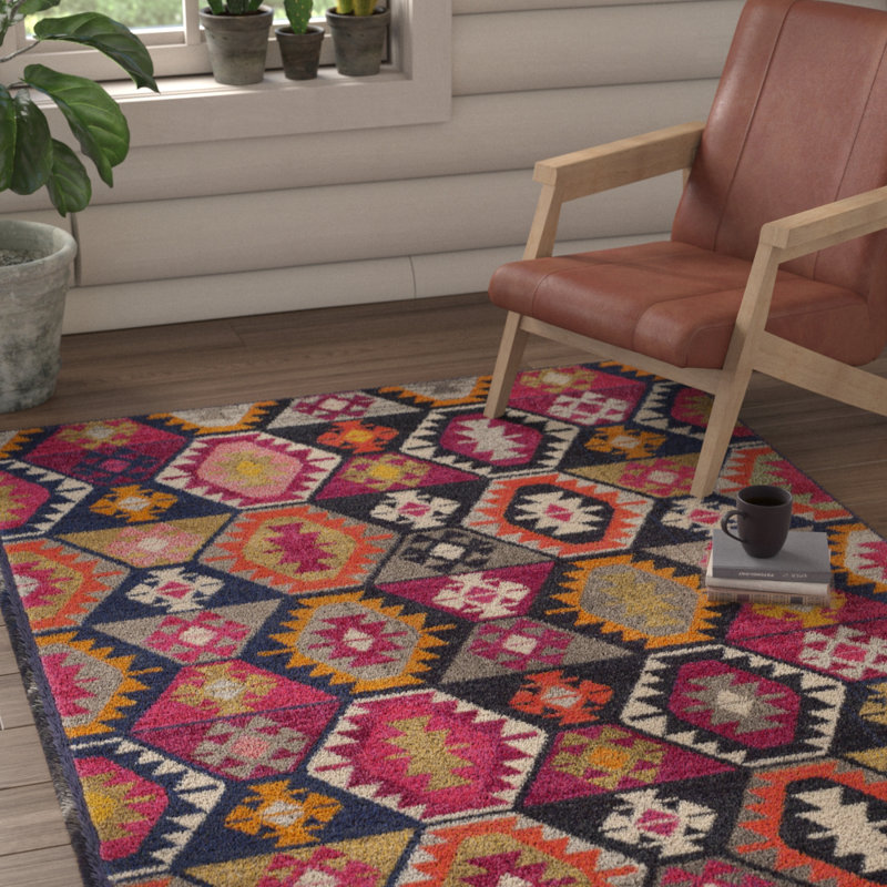 Bloomsbury Market Joaquin Yellow/Pink Area Rug & Reviews Wayfair.co.uk